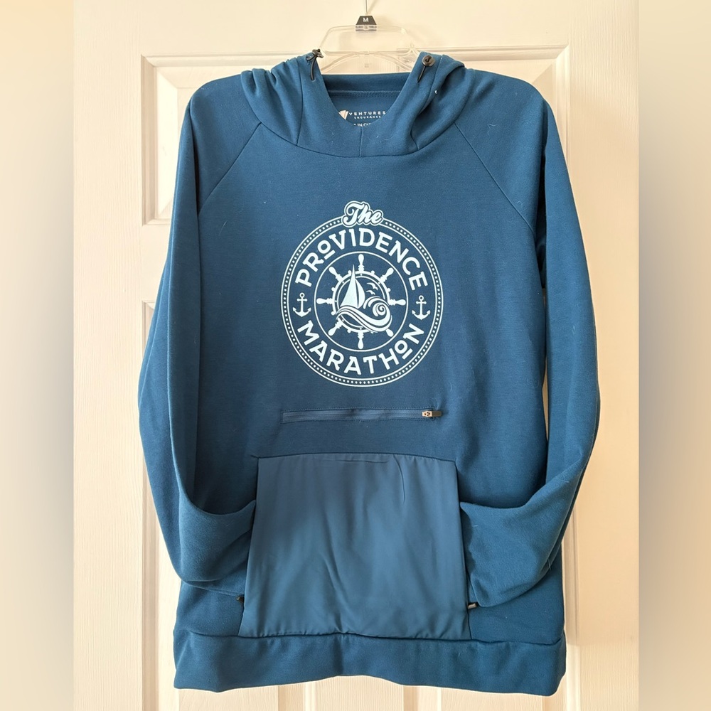 Blue Providence Rhode Island Marathon Hoodie